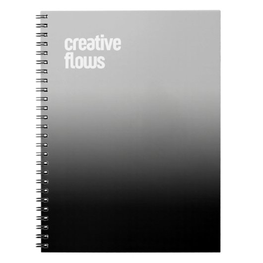Black Spiral Notitieboek - "Creative Flows" tijdsc (Voorkant)
