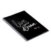 Black Spiral Notitieboek - LiveYourDream Journal (Rechterzijde)