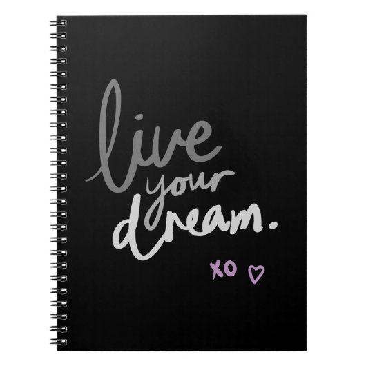 Black Spiral Notitieboek - LiveYourDream Journal (Voorkant)