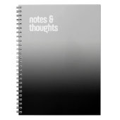 Black Spiral Notitieboek - "Notes & Thought" tijds (Voorkant)