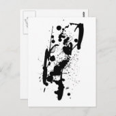 Black Splash Briefkaart (Voorkant / Achterkant)
