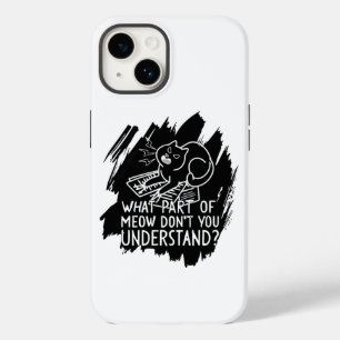 Black Splash Funny Cat Quote Case-Mate iPhone 14 Hoesje