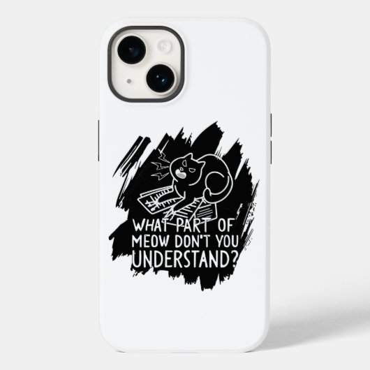 Black Splash Funny Cat Quote Case-Mate iPhone Case (Achterkant)
