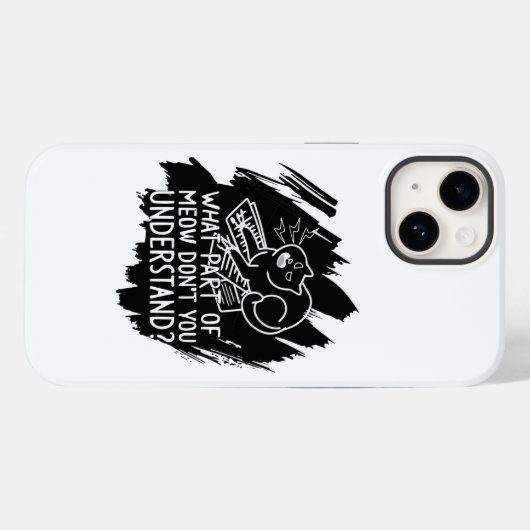 Black Splash Funny Cat Quote Case-Mate iPhone Case (Achterkant (horizontaal))