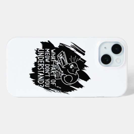 Black Splash Funny Cat Quote Case-Mate iPhone Case (Achterkant (horizontaal))