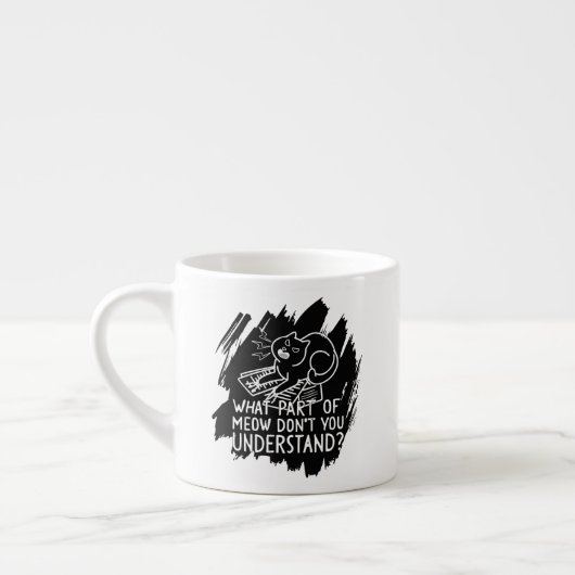 Black Splash Funny Cat Quote Espresso Kop (Links)