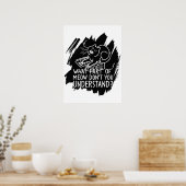 Black Splash Funny Cat Quote Poster (Keuken)