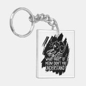 Black Splash Funny Cat Quote Sleutelhanger (Voorkant Links)