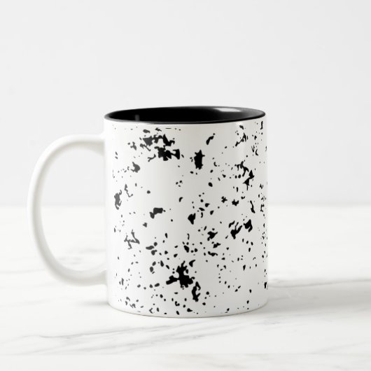 Black Splatter Art Tweekleurige Koffiemok (Links)