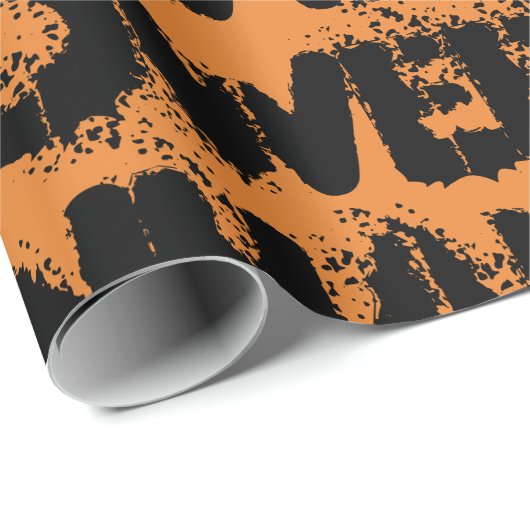 Black splatter Halloween in nood Cadeaupapier (Rol Hoek)