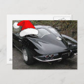 Black Split Window Feestdagenkaart (Voorkant / Achterkant)