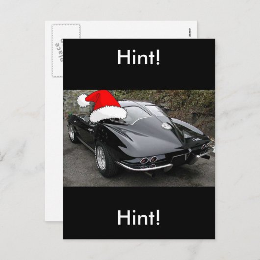 Black Split Window Feestdagenkaart (Voorkant / Achterkant)