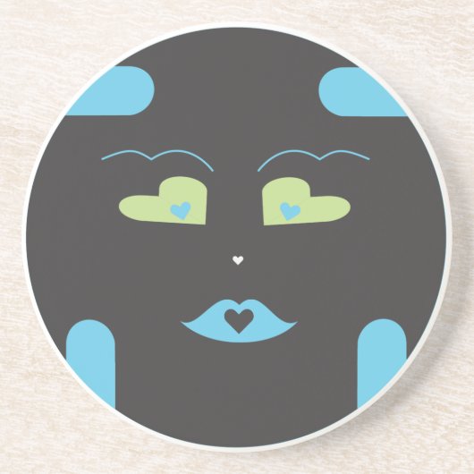 Black Sponap Onderzetter.ai Zandsteen Onderzetter (Voorkant)