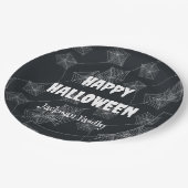 Black Spooky Halloween aanpasbaar Papieren Bordje (Gekanteld)