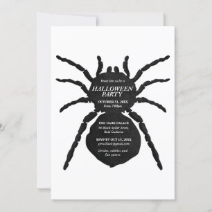 Black Spooky Spider Kind Halloween Kaart