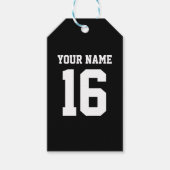 Black Sporty Team Jersey Cadeaulabel (Voorkant)