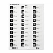 Black Sporty Team Jersey Etiket (Full Sheet)
