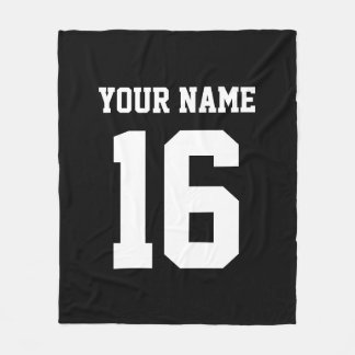 Black Sporty Team Jersey Fleece Deken