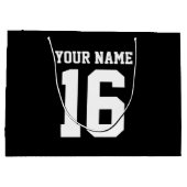 Black Sporty Team Jersey Groot Cadeauzakje (Achterkant)