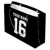 Black Sporty Team Jersey Groot Cadeauzakje (Achterkant Gekanteld)