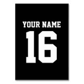 Black Sporty Team Jersey Kaart (Achterkant)