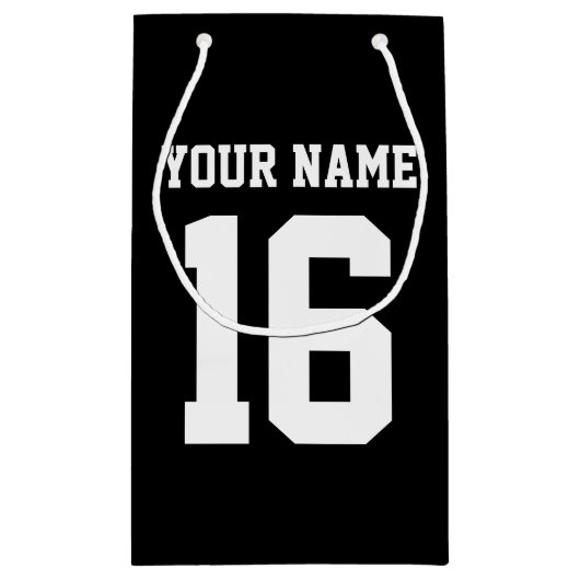 Black Sporty Team Jersey Klein Cadeauzakje (Achterkant)