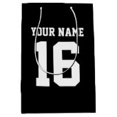 Black Sporty Team Jersey Medium Cadeauzakje (Voorkant)