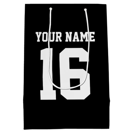 Black Sporty Team Jersey Medium Cadeauzakje (Achterkant)