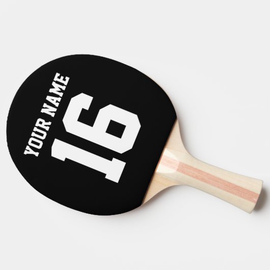 Black Sporty Team Jersey Tafeltennisbatje (Zijkant)