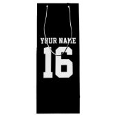 Black Sporty Team Jersey Wijn Cadeautas (Achterkant)