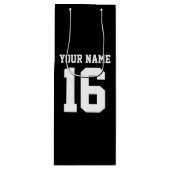 Black Sporty Team Jersey Wijn Cadeautas (Voorkant)