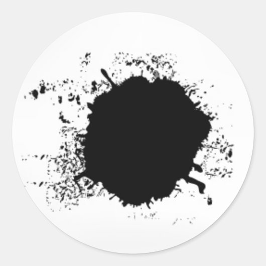Black Spot Ronde Sticker (Voorkant)