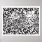 Black Spots Leopards Camouflaed Poster (Voorkant)