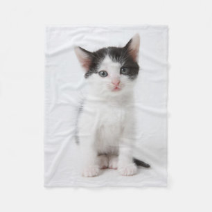 Black Spotted Kitten Fleece Deken