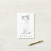 Black Spotted Kitten Post-it® Notes (Op bureau)