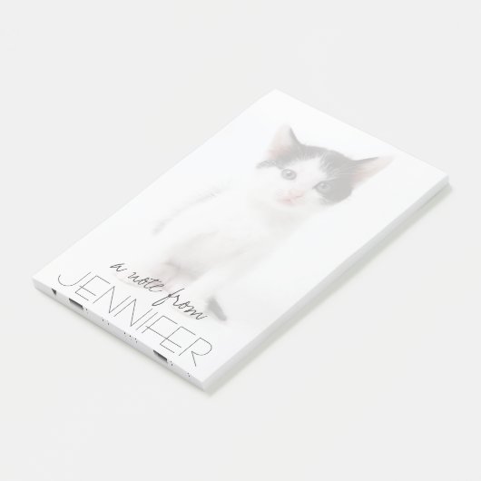 Black Spotted Kitten Post-it® Notes (Schuin)