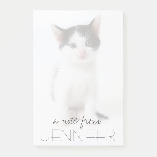 Black Spotted Kitten Post-it® Notes (Voorkant)