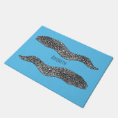 Black spotted moray eel cartoon illustration deurmat (Schuin)