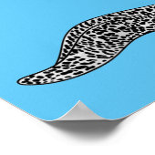 Black spotted moray eel cartoon illustration poster (Hoek)