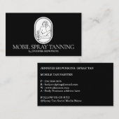 Black Spray Tanning Boho Body Skin Visitekaartje (Voorkant / Achterkant)