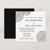 Black Square bruiloft uitnodigingen of aankondigin (Voorkant / Achterkant)