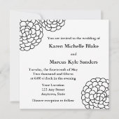 Black Square bruiloft uitnodigingen of aankondigin (Voorkant)