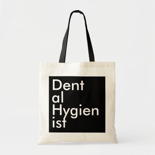 Black Square Dental Hygienist Tote Bag (Voorkant)