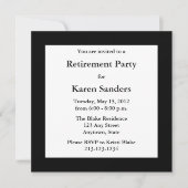 Black Square Formal Party of Event Invitation Kaart (Voorkant)