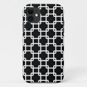 Black Square Link Pattern iPhone 5 Hoesje (Achterkant)