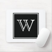 Black Square Monogram Mousepad Muismat (Met muis)