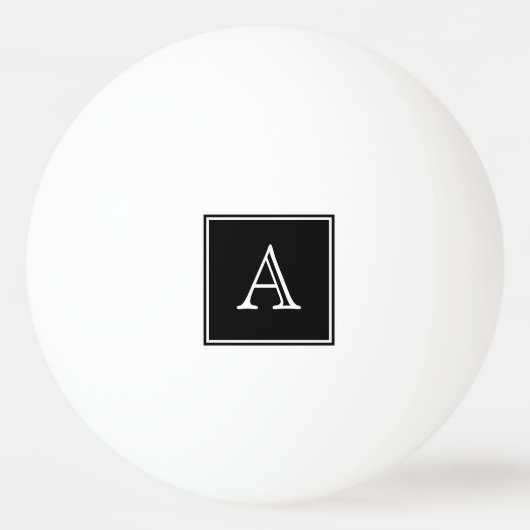 Black Square Monogram Ping Pong Ball (Voorkant)