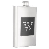Black Square Monogram Premium Flask Heupfles (Rechts)
