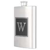 Black Square Monogram Premium Flask Heupfles (Links)