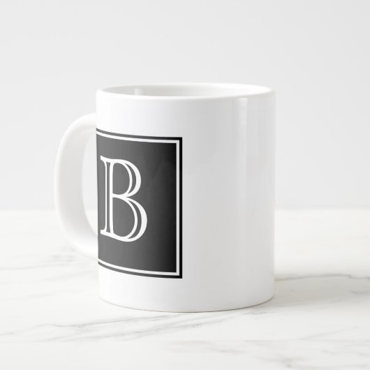 Black Square Monogram Specialty Mok (Links)